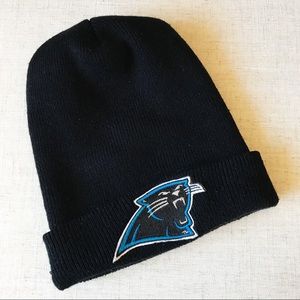 Vintage NFL North Carolina Panthers 90’s Throwback Black Beanie